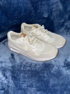 Nike Women’s White  Mesh Suede Sneaker